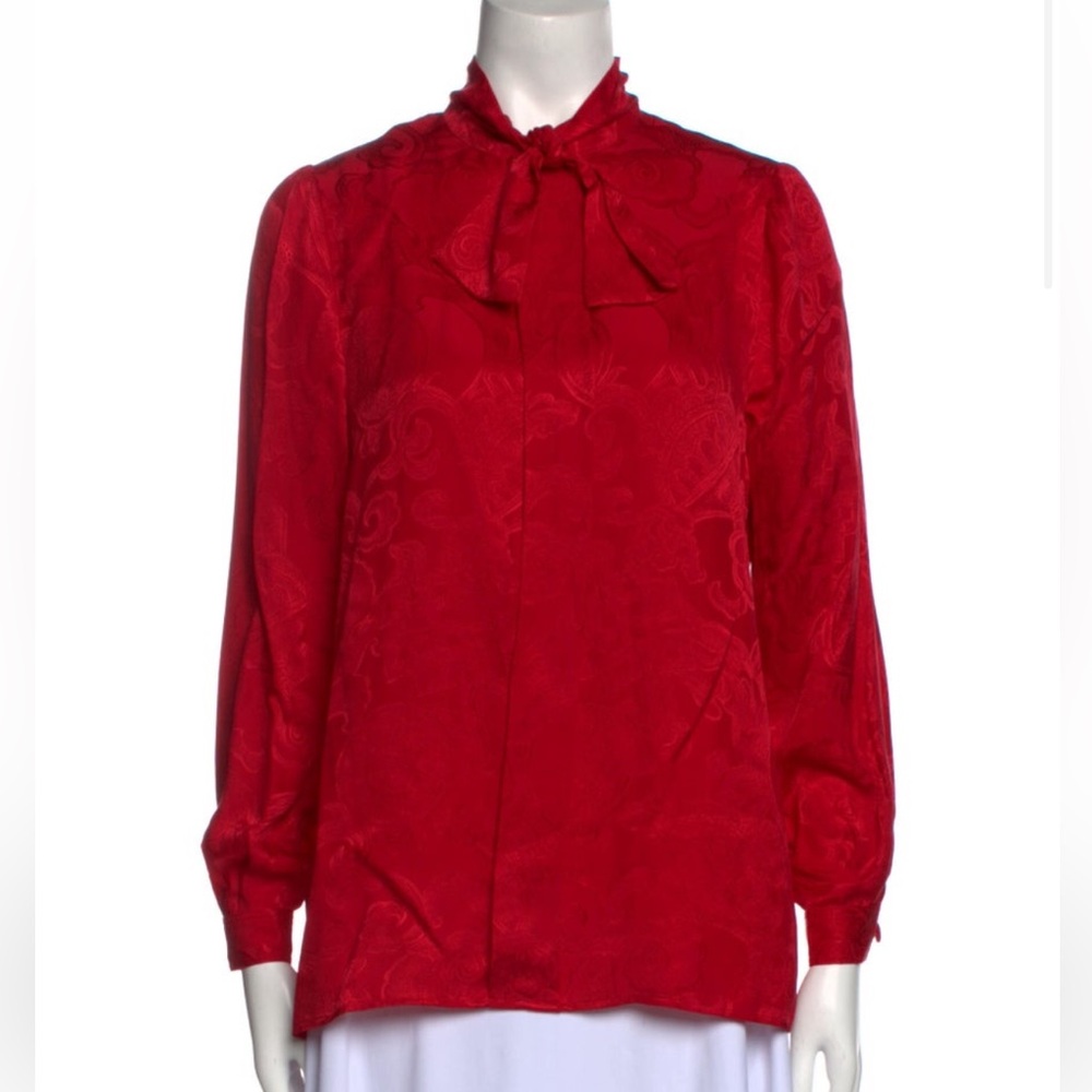Vintage Valentino Silk Red Blouse